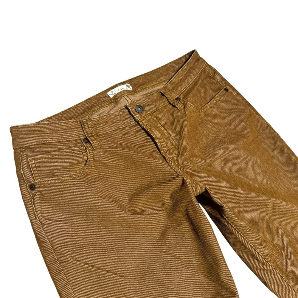 Carve Designs Carson Corduroy Pant Raw Hem Cord Organic Cotton Tan Women's 4 - Picture 6 of 9
